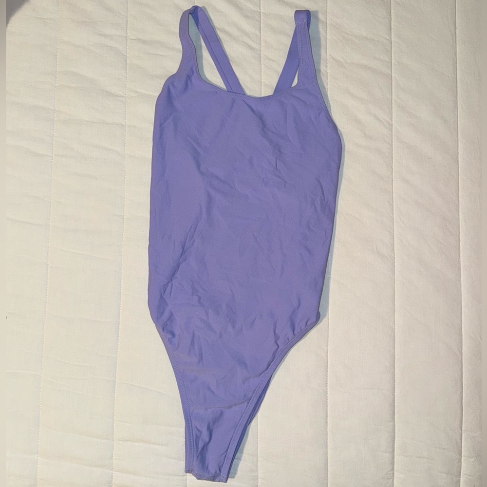 Jolyn “Tanya” Solid Purple One-Piece Swimsuit - Women’s Size 30
